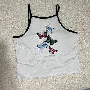 Butterfly halter neck top